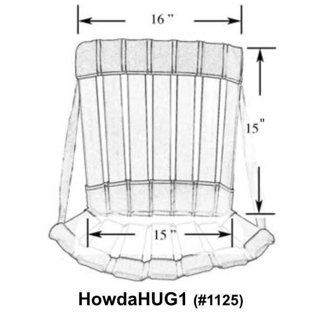 Line drawing of HodaHUG1 seat