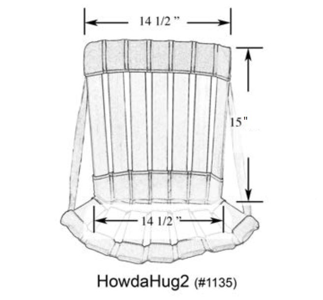 Line drawing of HowdaHUG2 seat